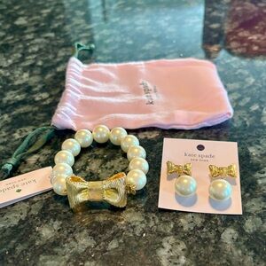 Kate Spade Bows and Pearls Set! NWT